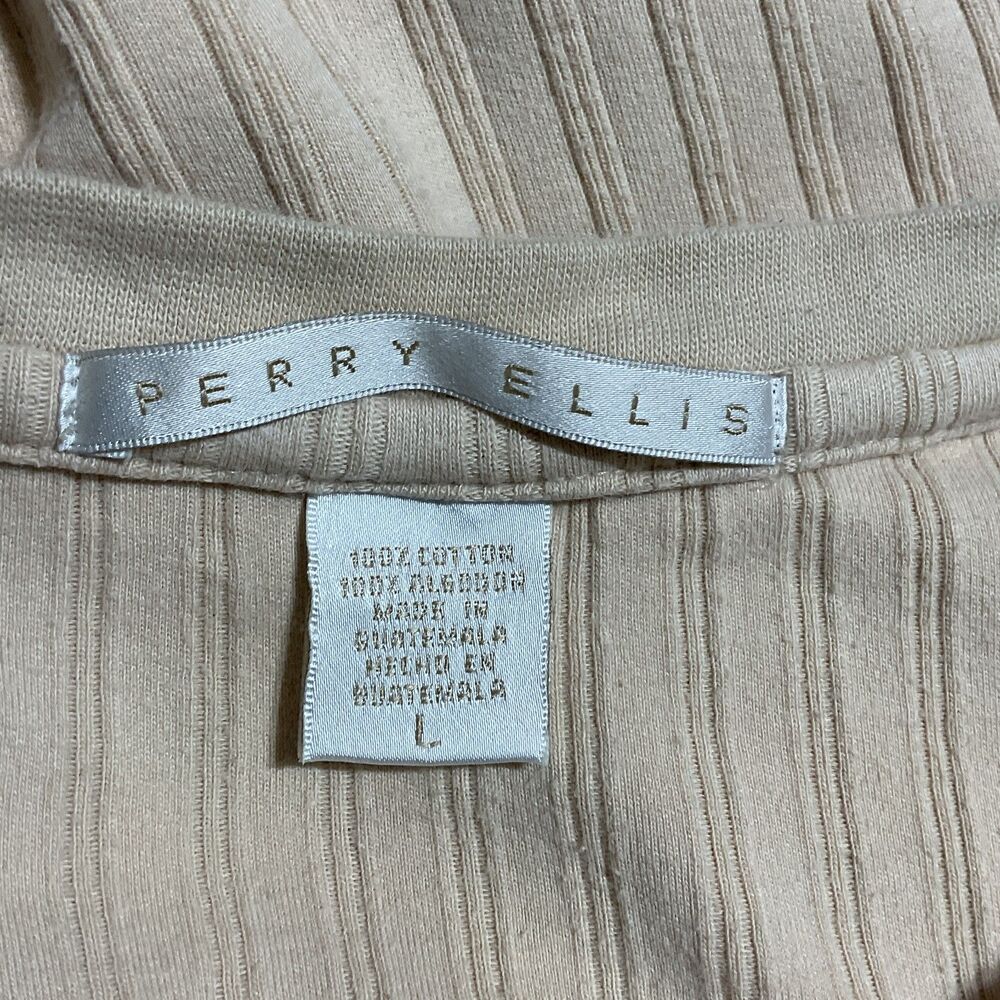 Perry Ellis V-Neck Ribbed Tee Small - Picture 6 of 8